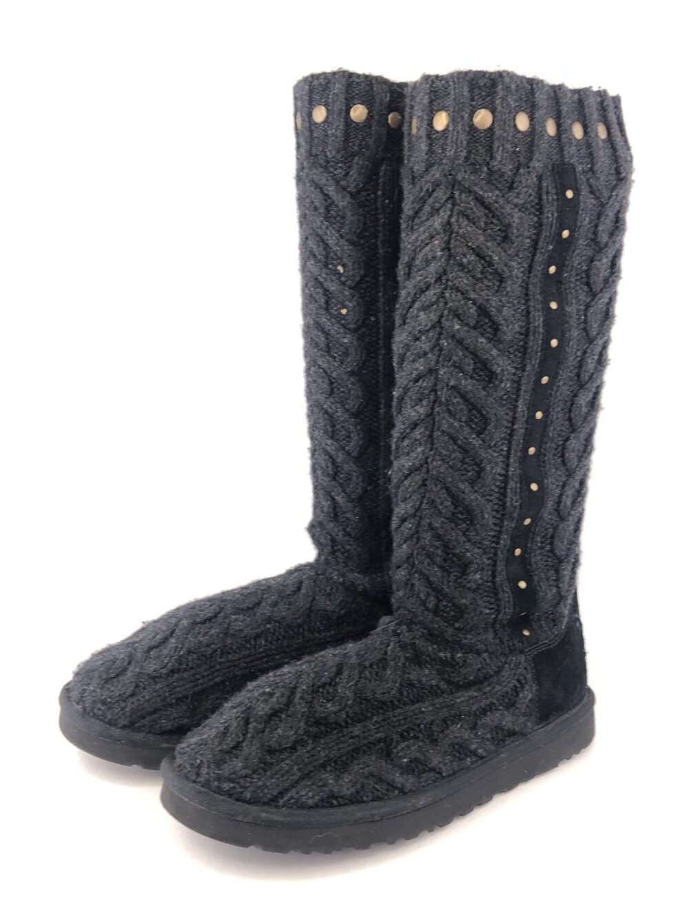 UGG Feliciana Cable Knit Tall Winter Boots 9 - Picture 3 of 13